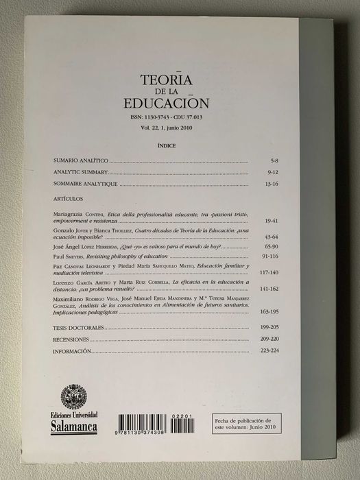 Teoría de la Educación