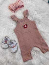 Рожевий плетений боді для дівчинки /для новонародженого для виписки