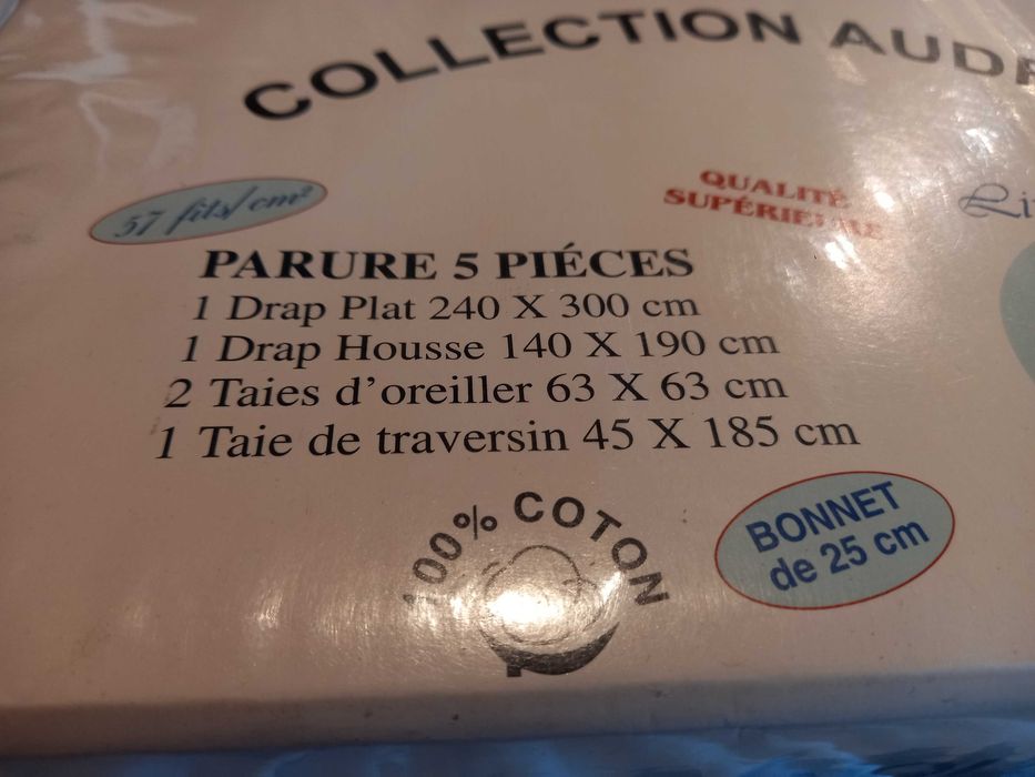 Conjunto de lençóis, cama de casal - Collection Audrey