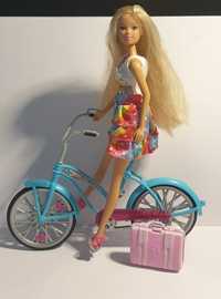 Zestaw Barbie z rowerem + sukienki