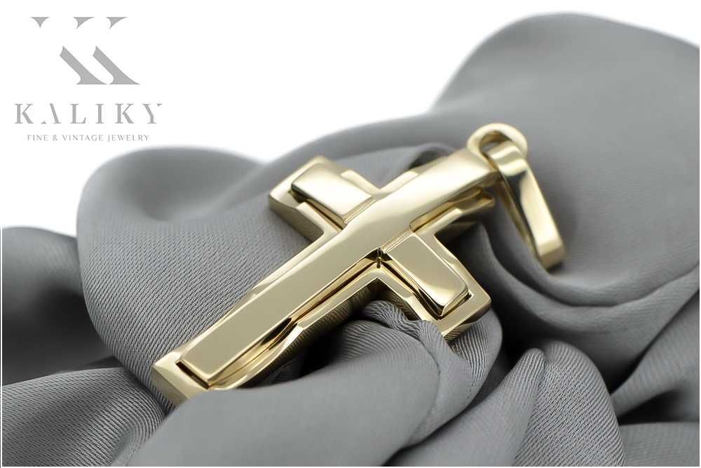 Złoty krzyż Katolicki 14k 585 zawieszka ctc095yy 53mm/29mm Wrocław