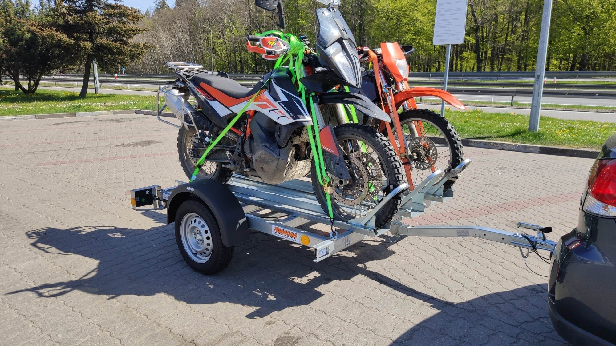 Wypożyczę wynajme przyczepę Moto motocyklową motorów motocykle quad