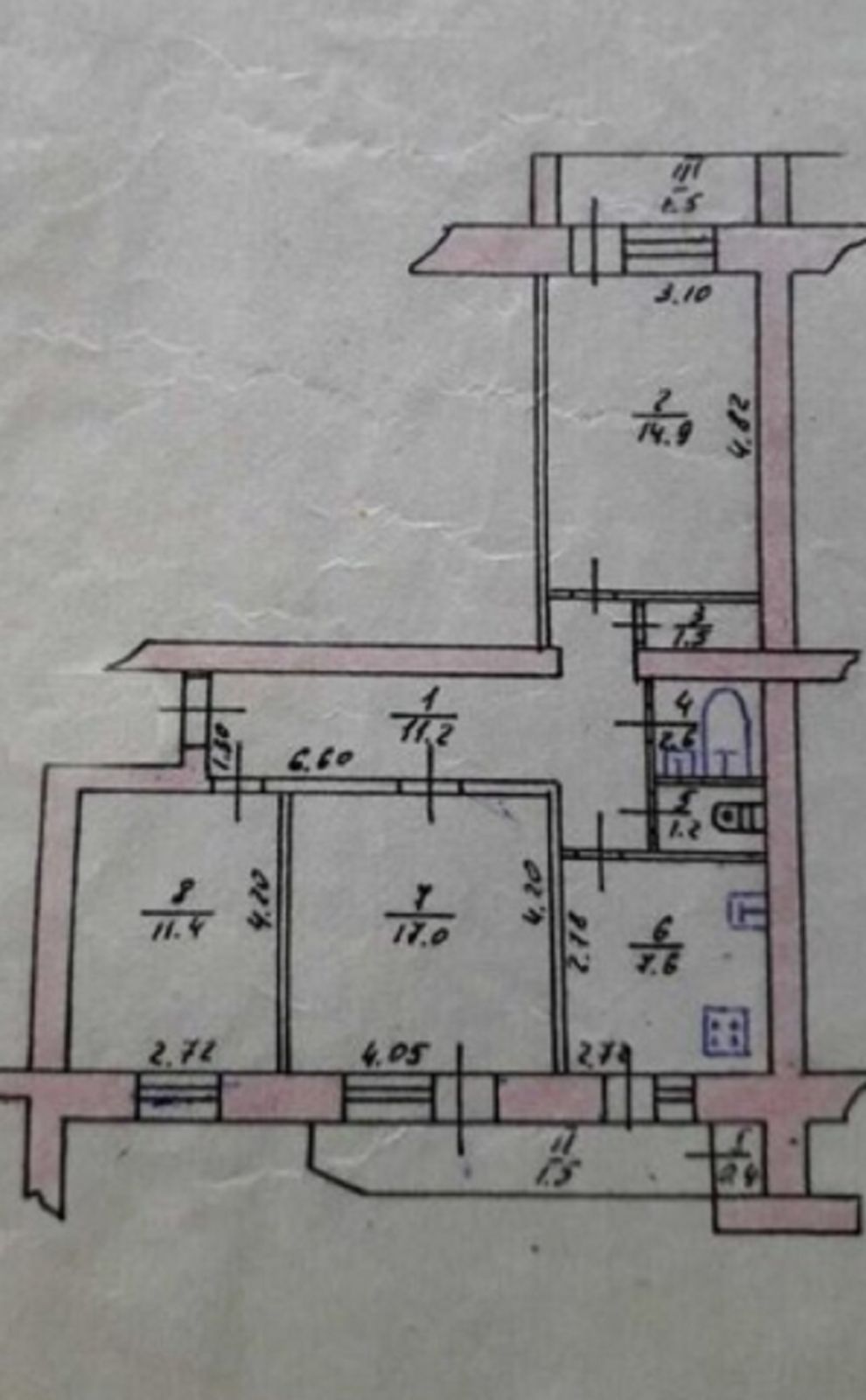 Продаж 3 кімнатної квартири, 71 м.кв., р-н Дружба