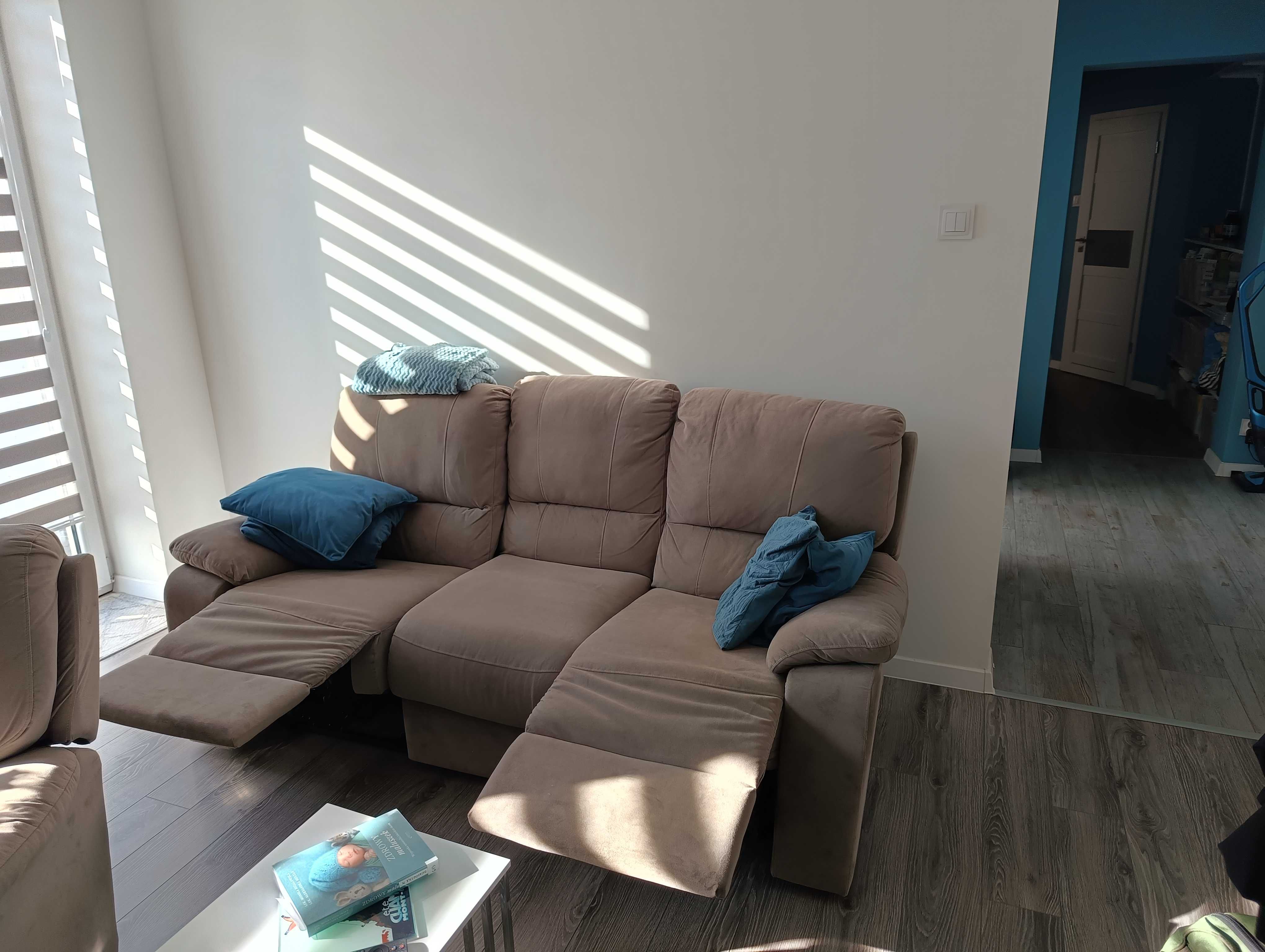 Sofa + fotel z funkcją relax