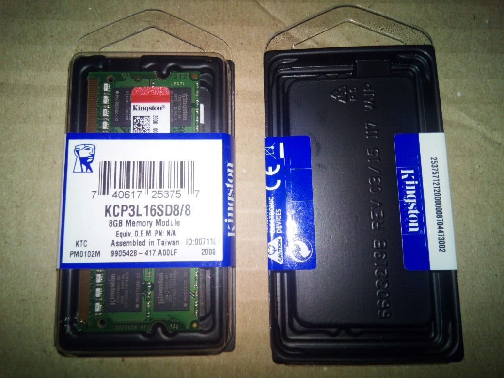 Оперативна пам'ять Kingston 8 GB SO-DIMM DDR3L 1600 MHz KCP3L16SD8/8