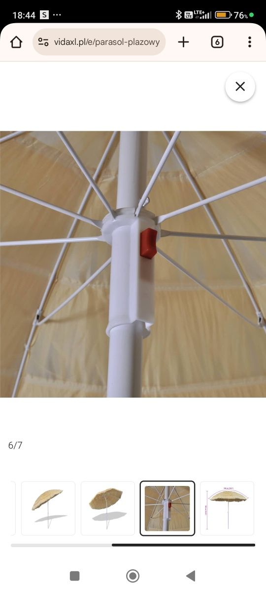 Parasol w stylu hawajskim