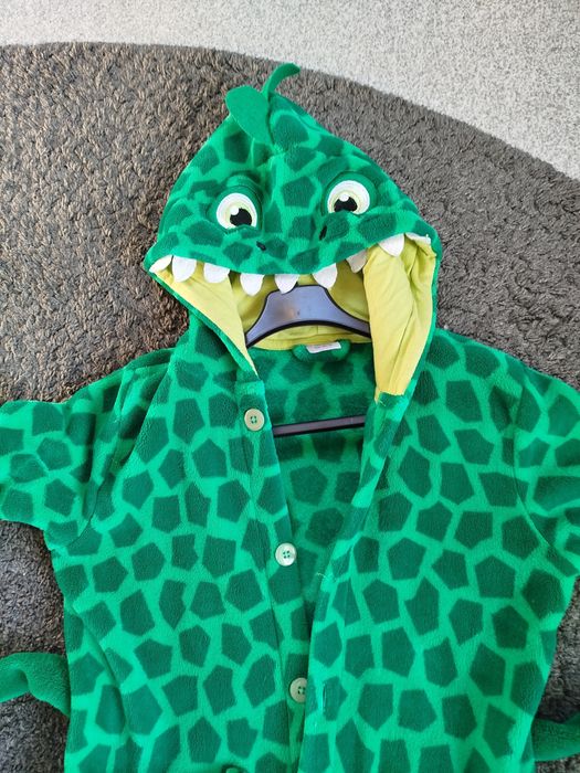 szlafrok dla dzieci żabka krokodyl zielony rozmiar 122-128Kapahl