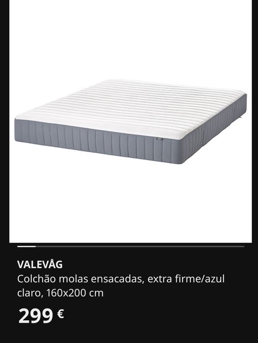 Cama IKEA — como novo menos de 1 ano. Colchão, cabeceira e estrado