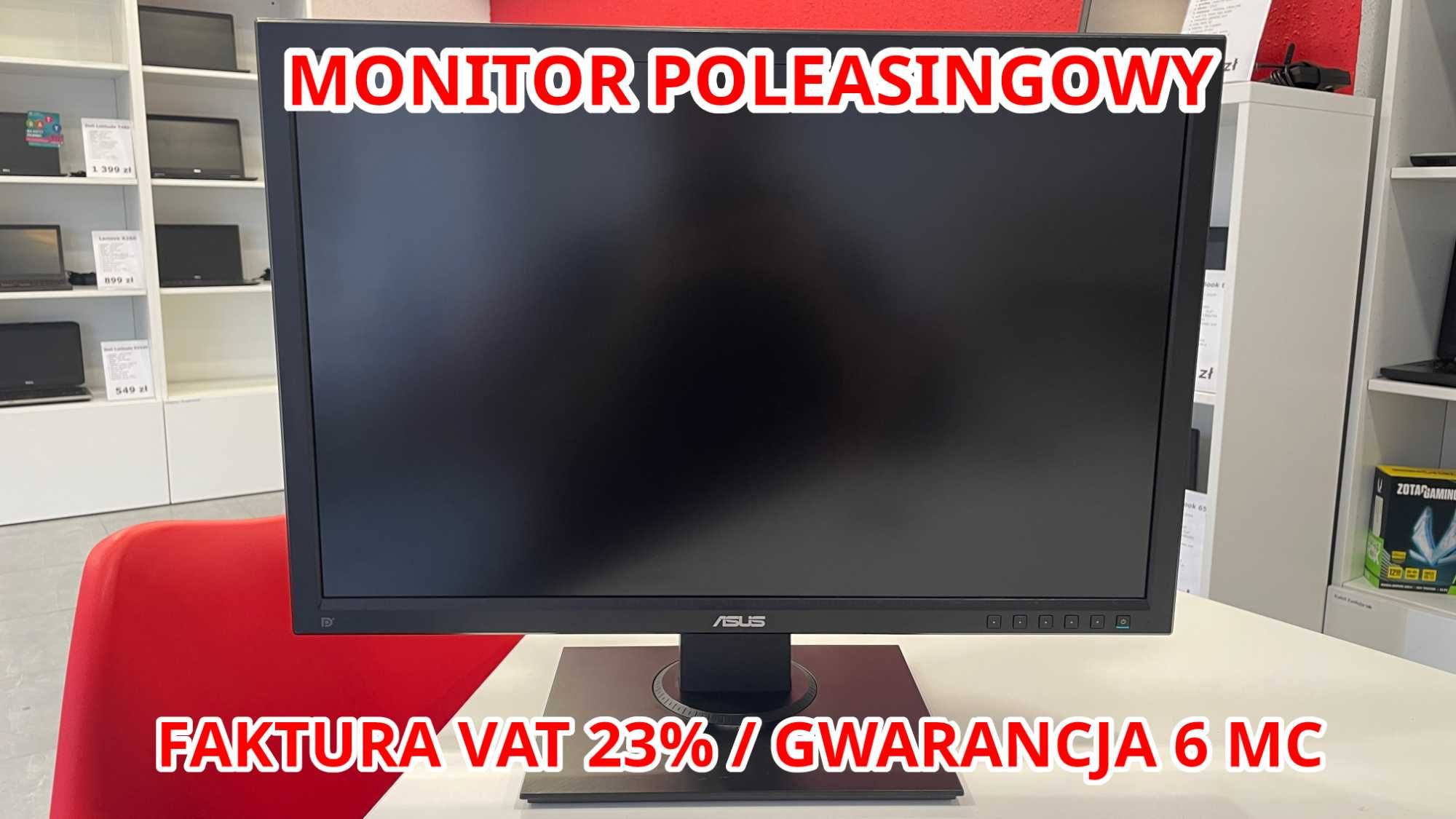 Jak Nowy Monitor Asus 24" Black 1920x1080 Full HD IPS FV23% RATY 0%