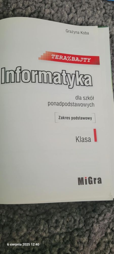 Informatyka dla klasy 1