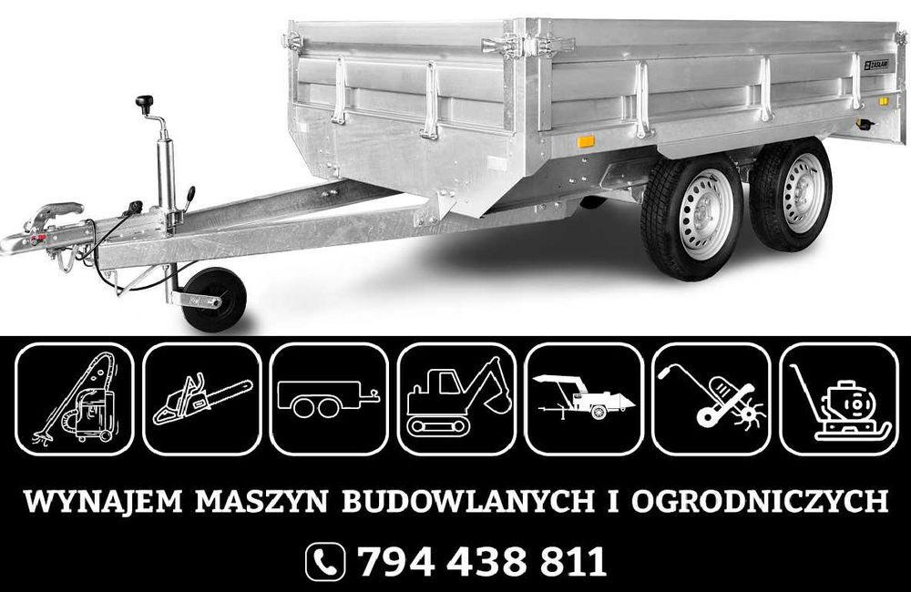 Przyczepa towarowa, przyczepka wynajem 300x150, przyczepka z najazdami