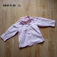 Różowa koszula na guziki l.o.g.g by h&m 86