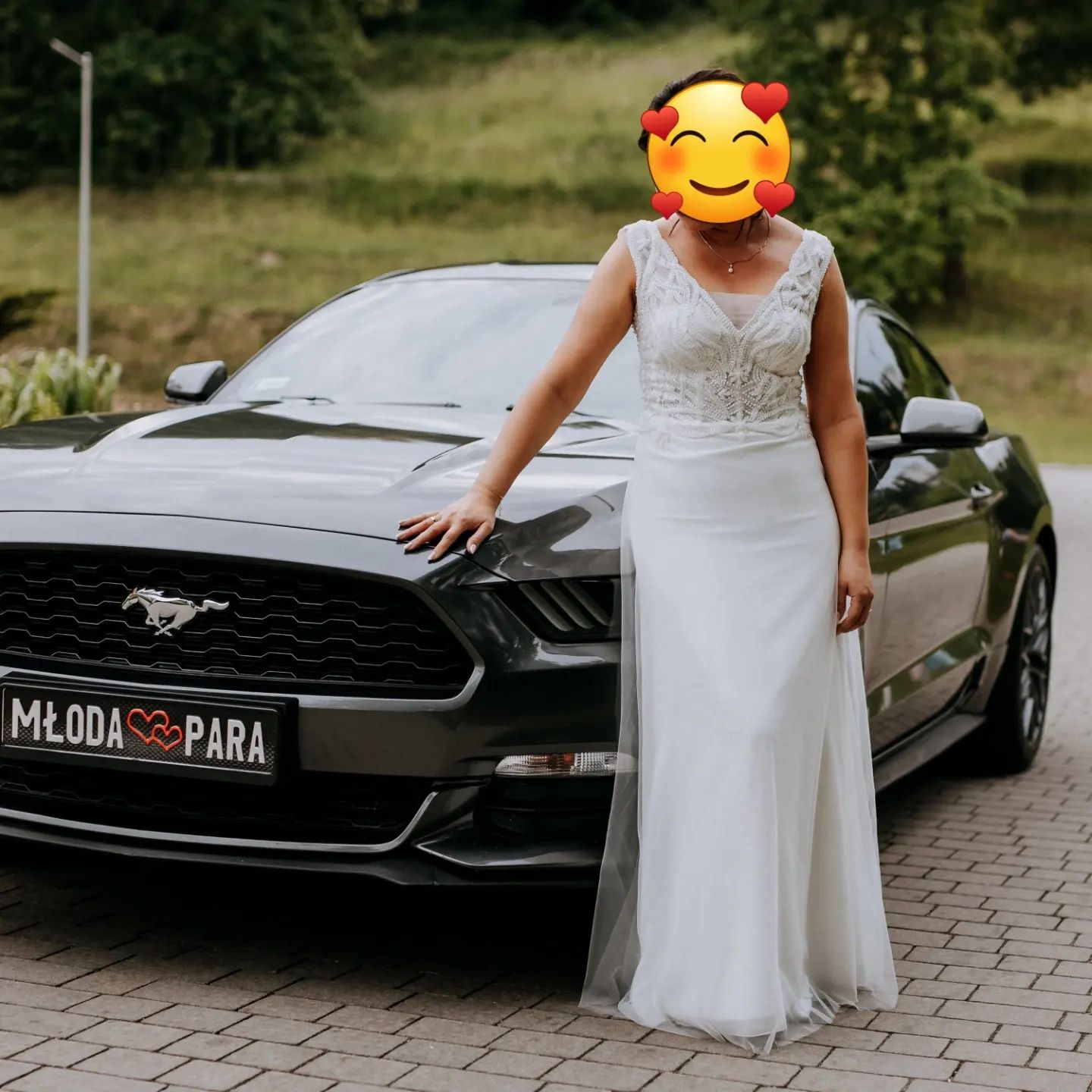 Auto do ślubu, ford Mustang, wynajem auta, samochód na wesele. Cabrio