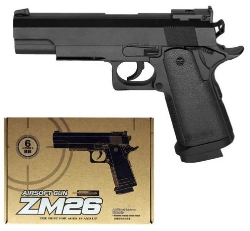 Іграшковий металевий пістолет на пульках Colt ZM 26