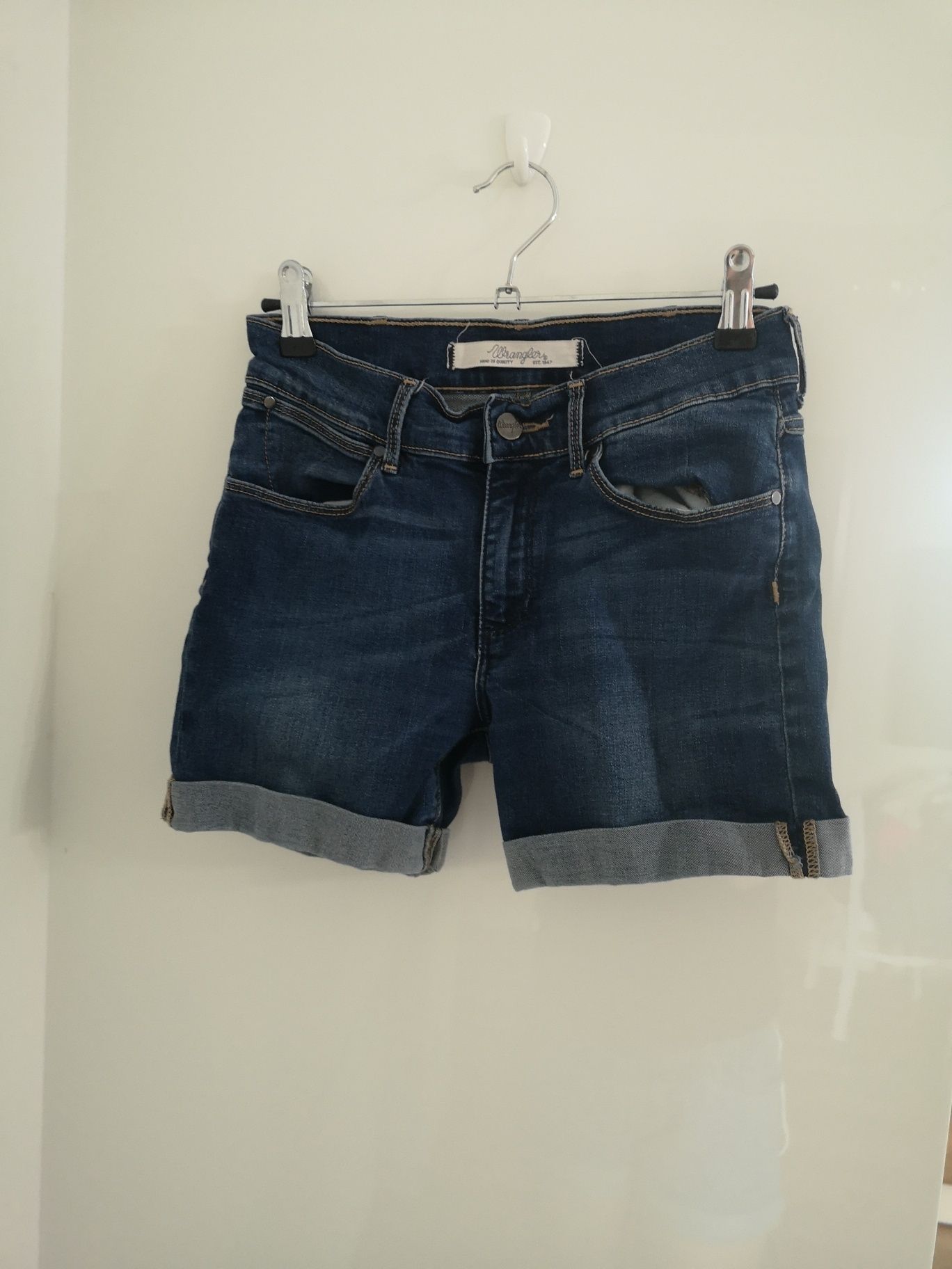 Spodenki Wrangler W27 L30 jeans granatowy