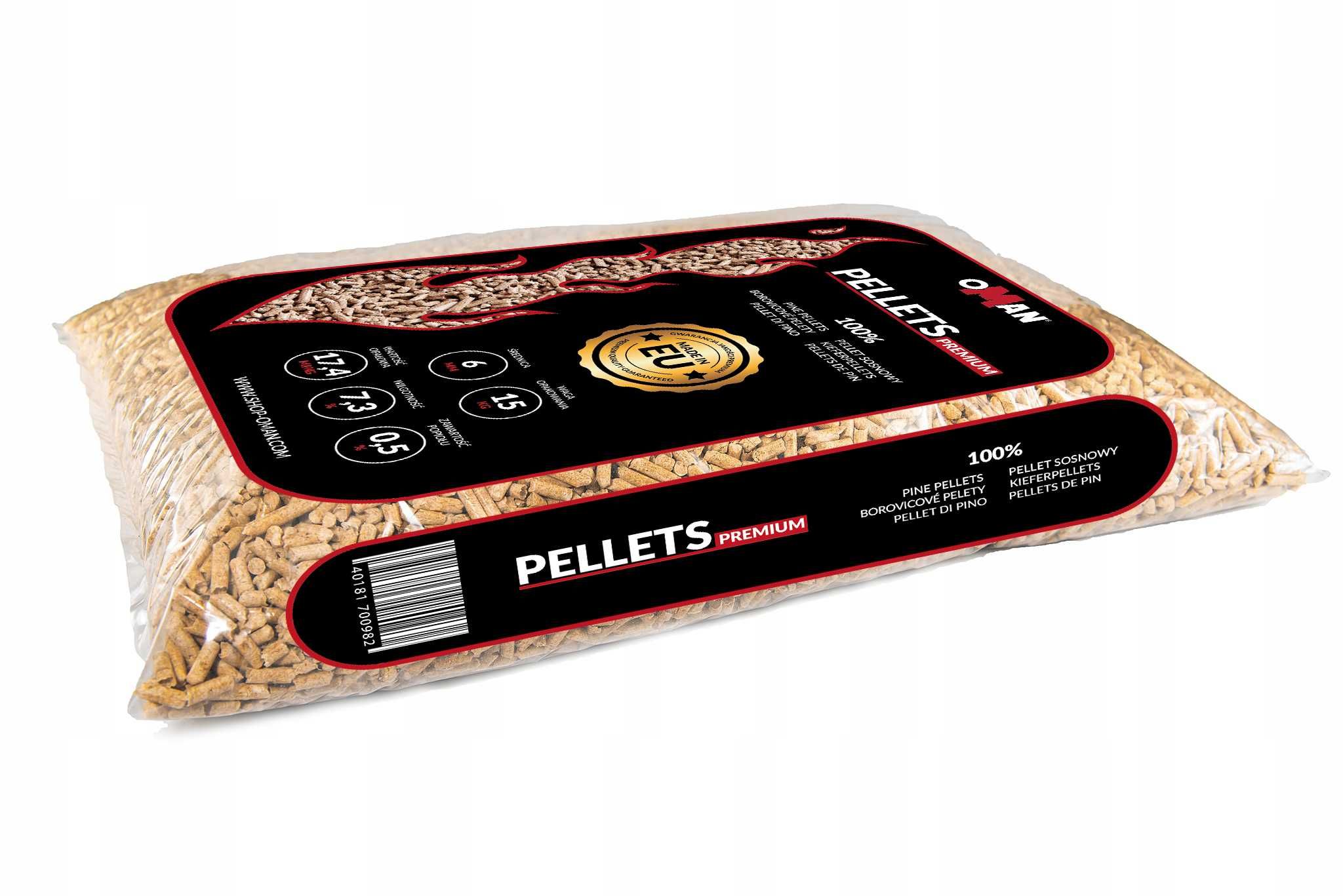 Pellet sosnowy Premium - paleta 975kg / 65 worków - PRODUCENT