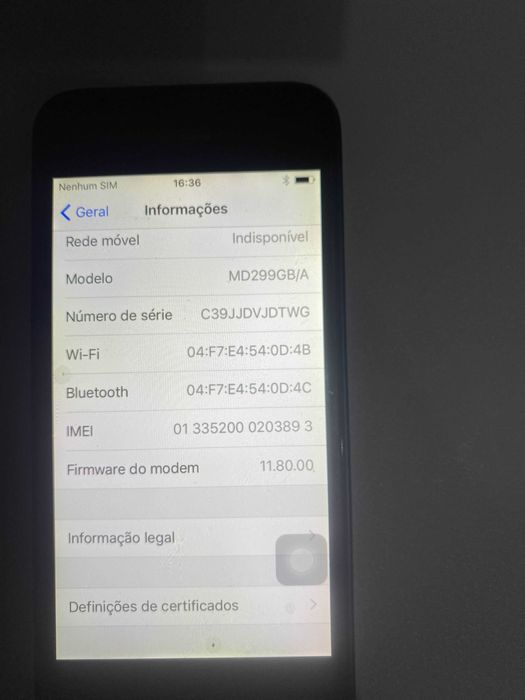 Iphone 5 com defeito