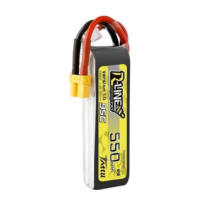 Akumulator Tattu R-Line 550Mah 7.4V 95C 2S1P Xt30