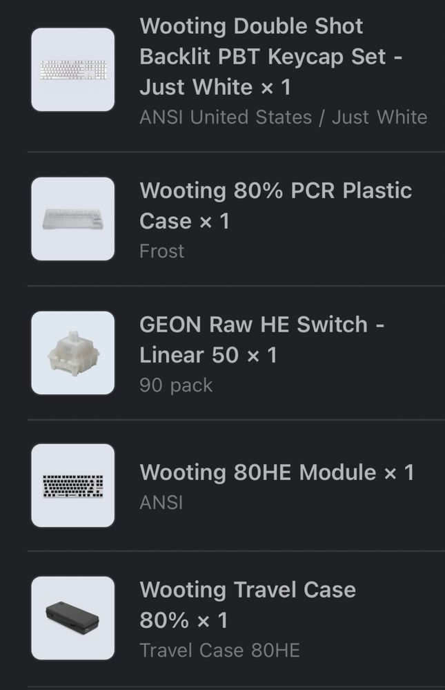 Wooting 80HE Frost + Case