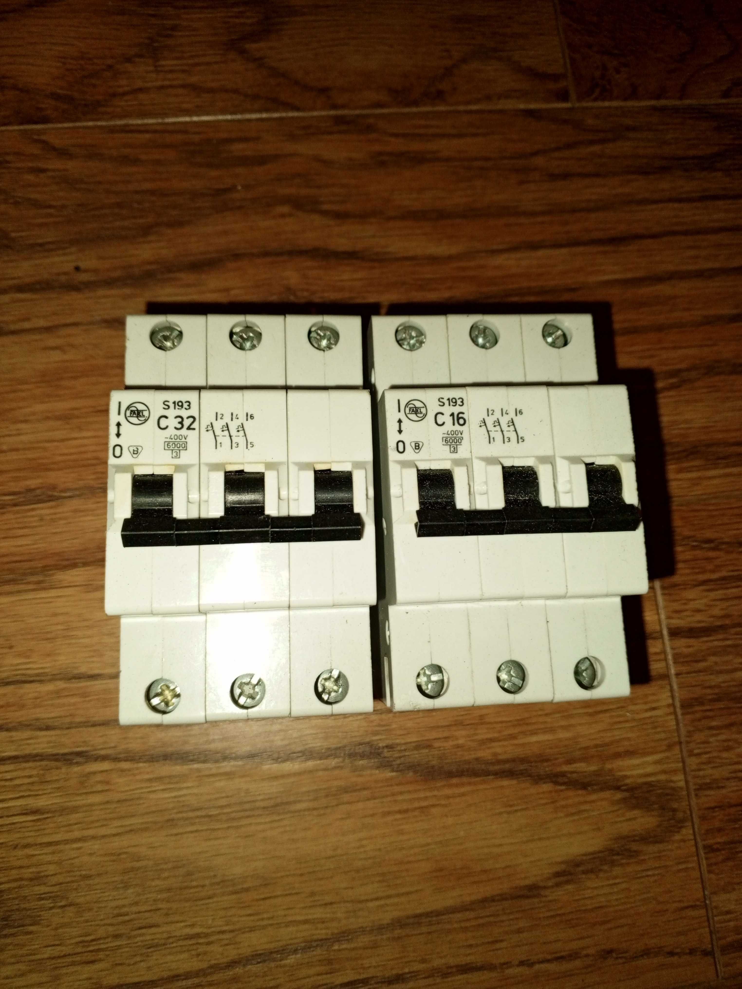 3 wyłączniki Fael 3F - C32, C16 i C25