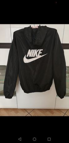 Czarna kurtka przeciwdeszczowa Nike wiatrówka z odblaskami M