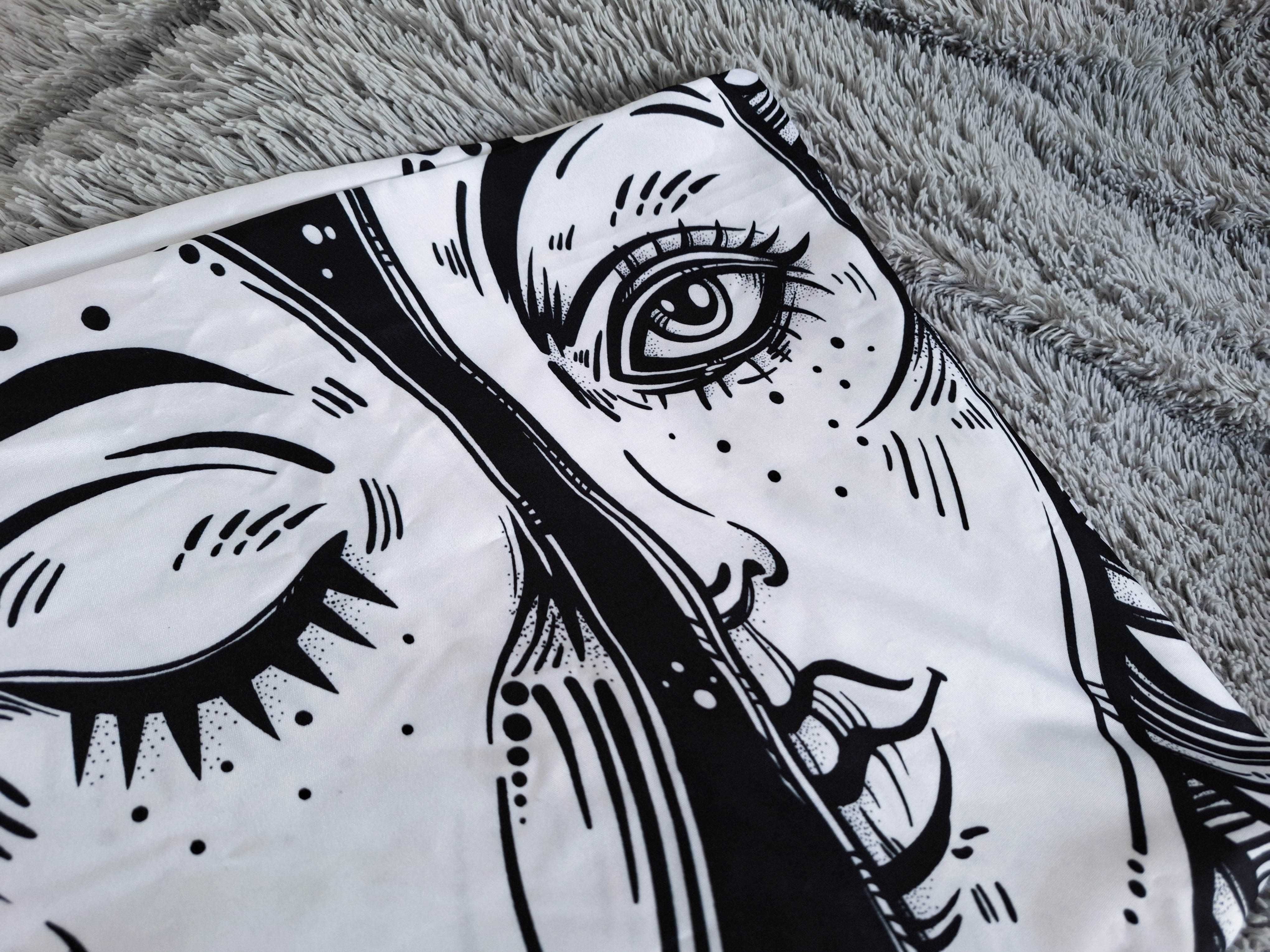 Gobelin, mandala, tło, chusta księżyc i słońce psychodelic na ścianę