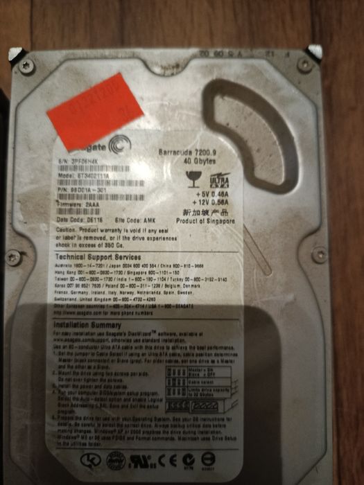 Stare dyski twarde 6szt 20 GB 40gb 80gb