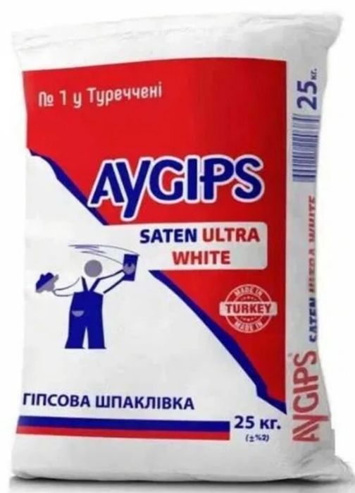 Шпаклевка гипсовая Сатенгипс, Saten, Satengips, Eurogips, Сатен