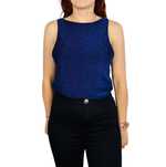 Granatowe metalizowane body L 40