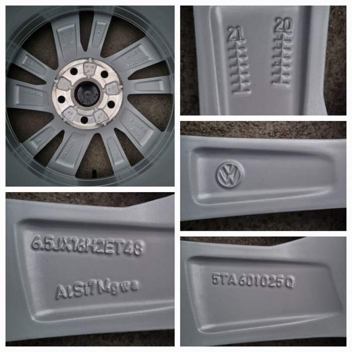 Koła Zimowe Alu 16" VW Touran II T-Roc 5x112 Oryginalne