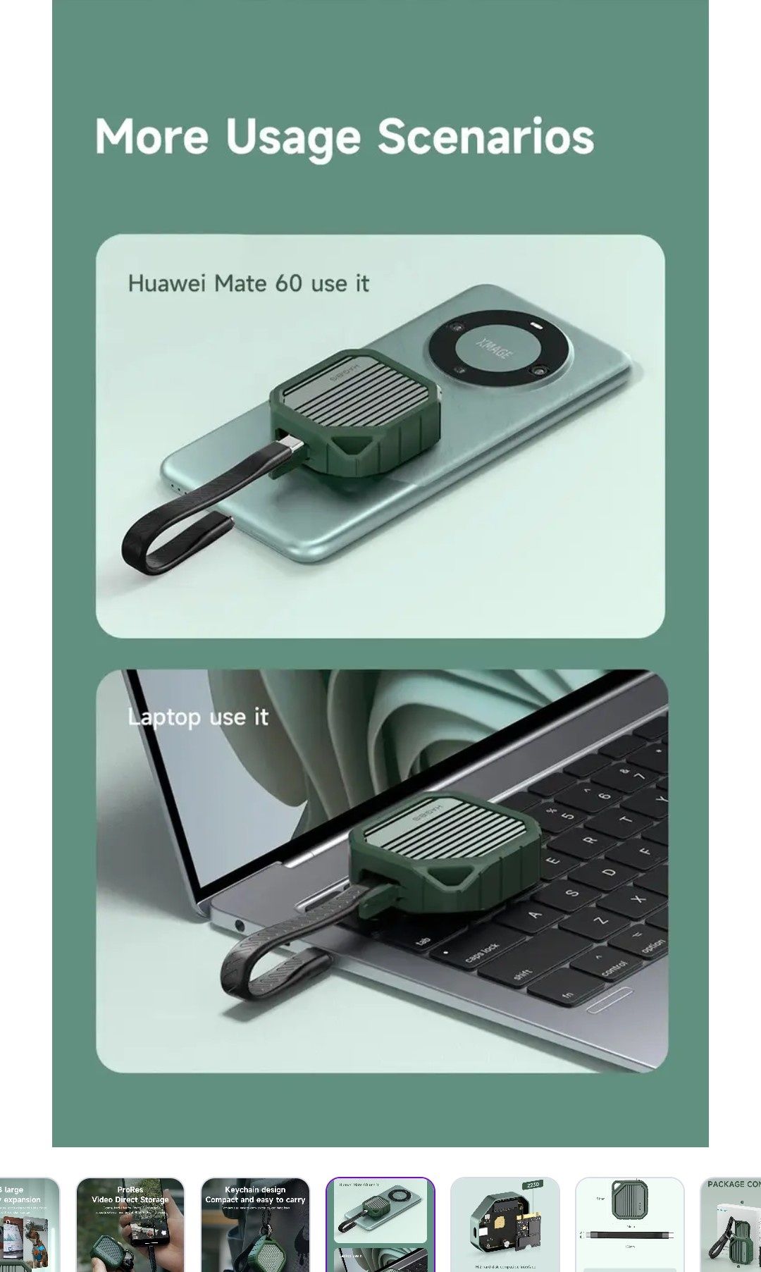 HAGIBIS зовнішня кишеня  M.2 NVMe 2230 PCIe SSD to USB 3.2 Green