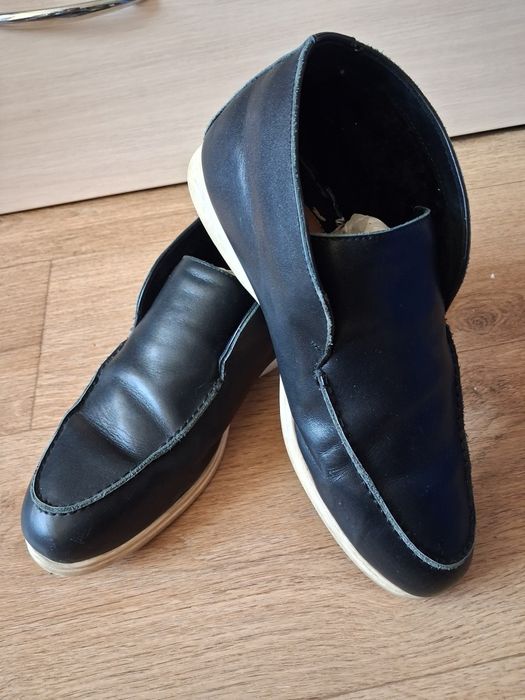 Лофери черевики туфлі Loro Piana 43 розмір Італія шкіра чорний чоловіч