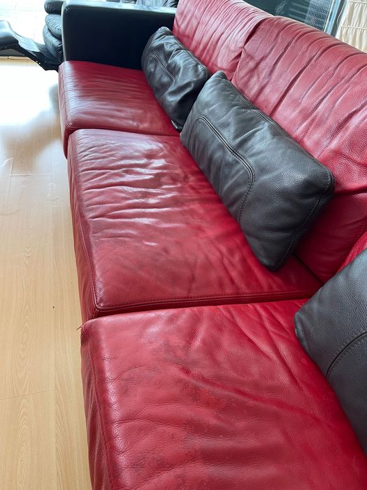 Sofá em pele 3 metros