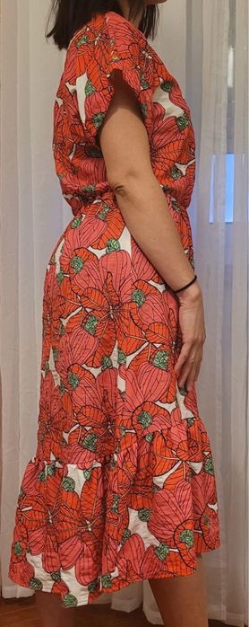Vestido com Estampa de flor
