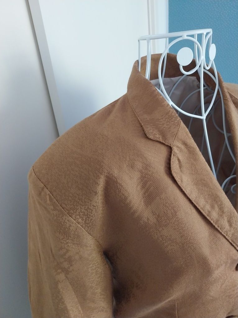 Blazer castanho / camel | Vintage | Sem marca, tamanho único pequeno