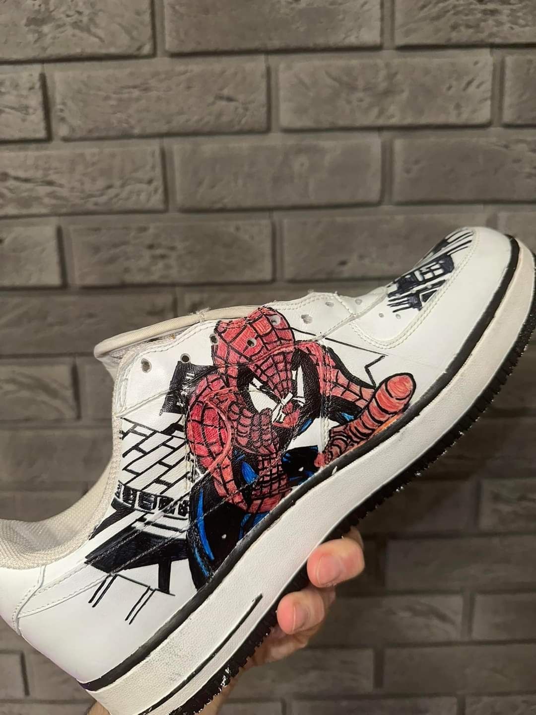 Nike Air Force 1 custom spiderman