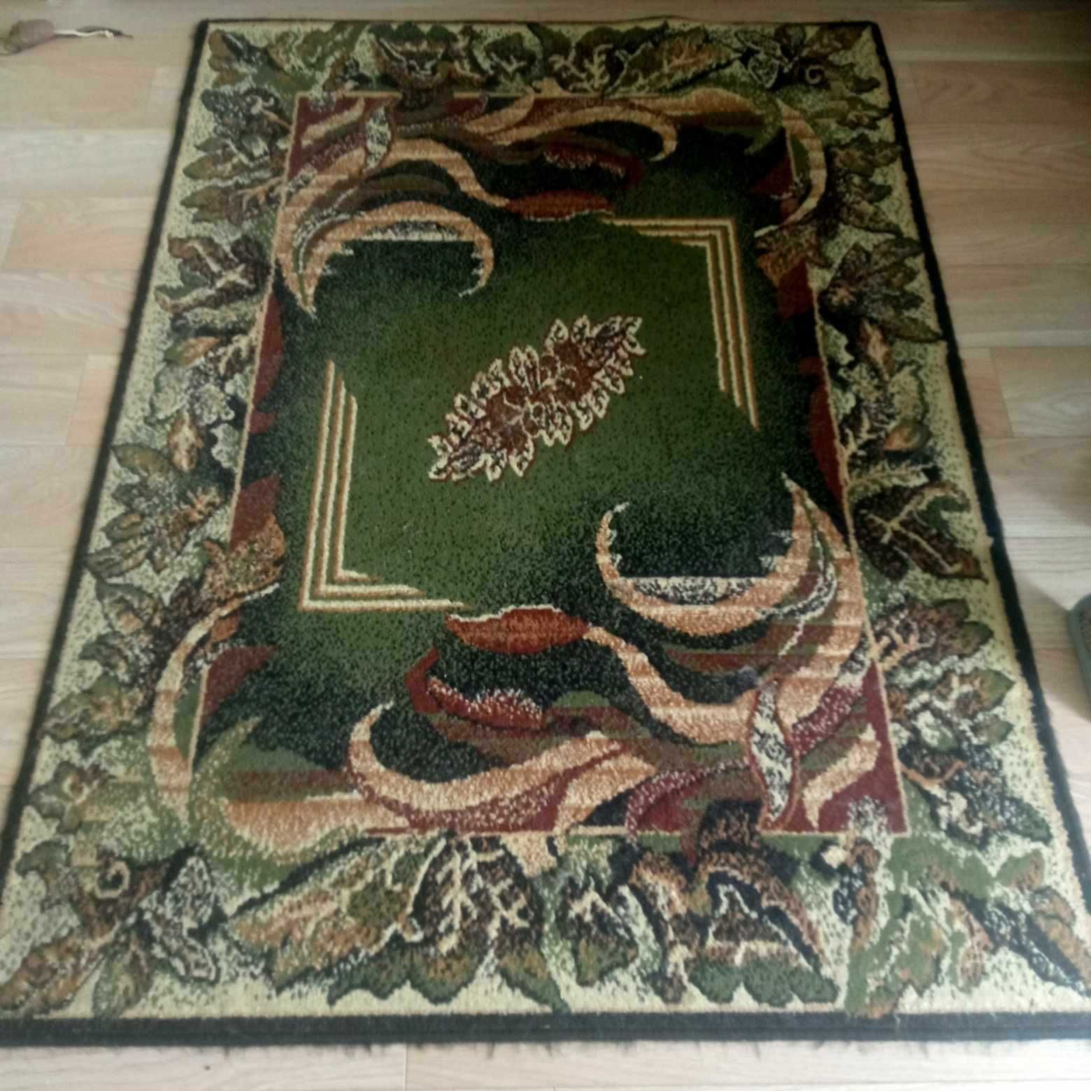Dywan Nowoczesny Liść Oliwka 120x170