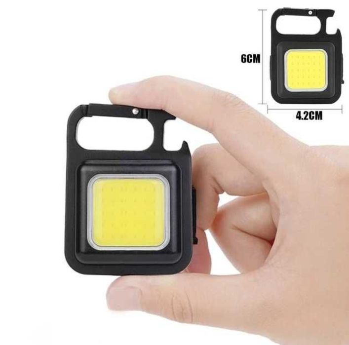 Фонарь светильник брелок акумулятор карабин магнит ліхтар 4 режима