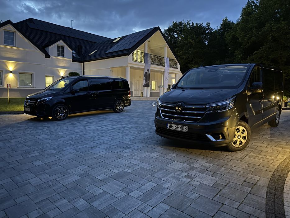 Wynajem bus Mercedes V klasa 7 osob  z kierowcą , Renault Trafic