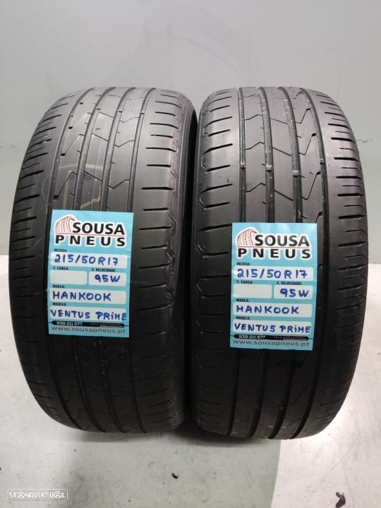 2 pneus semi novos 215-50r17 hankook - oferta dos portes