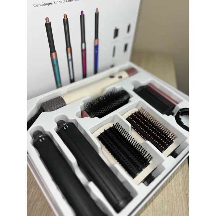 Стайлер Dyson Airwrap Complete Long 6 насадок Sakura Дайсон рожевий