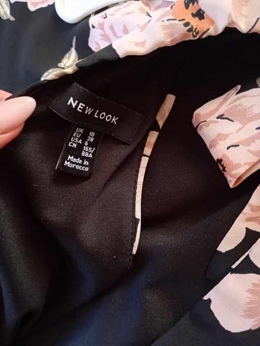 NEW LOOK 38r efektowna długa wieczorowa sukienka maxi w piwonii