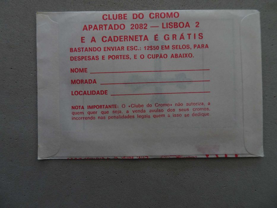 Carteira de cromos fechada História de Portugal