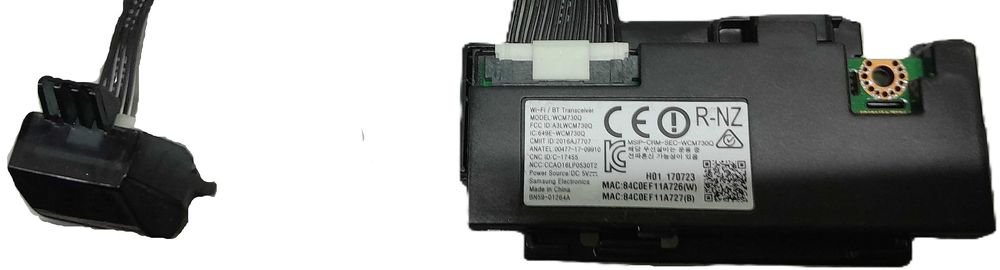 Televisão Samsung UE58MU612K vendo as peças