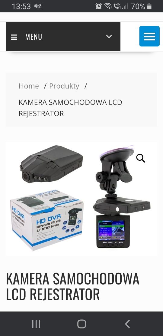 Kamery samochodowe