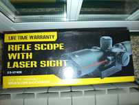 Mira de rifle com laser