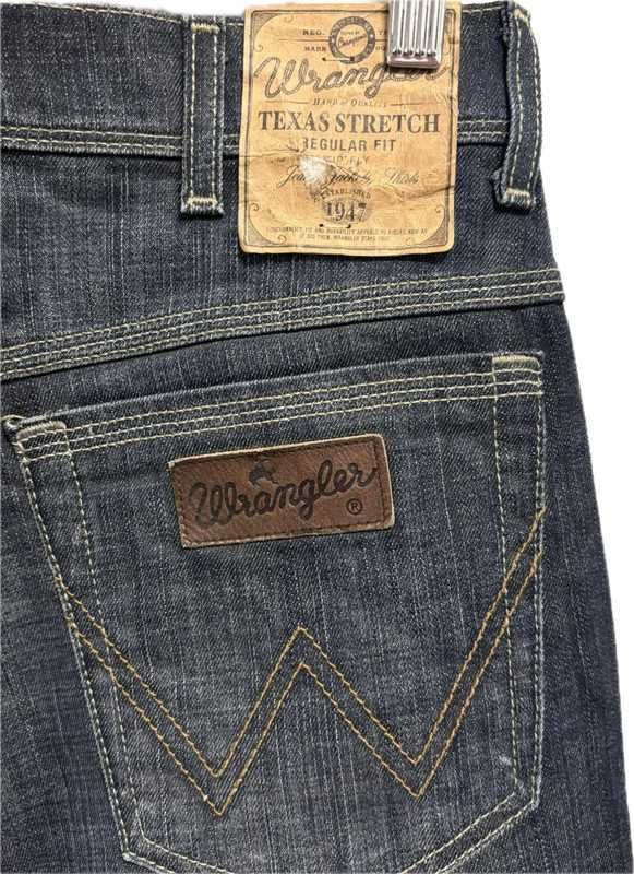 Wrangler Texas Stretch W30 L34 męskie niebieskie jeansy