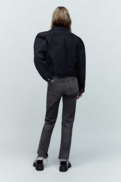 Джинсовая куртка на молнии от Zara, M, L, оригинал, Испания