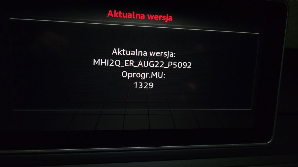 Audi język polski lektor mapy MMI MIB2 MIB1