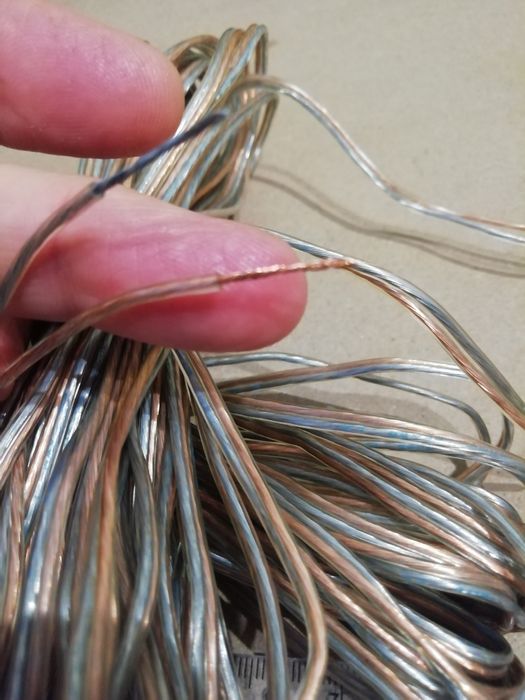 Кабель акустический, прозрачный 2×0.75 мм.